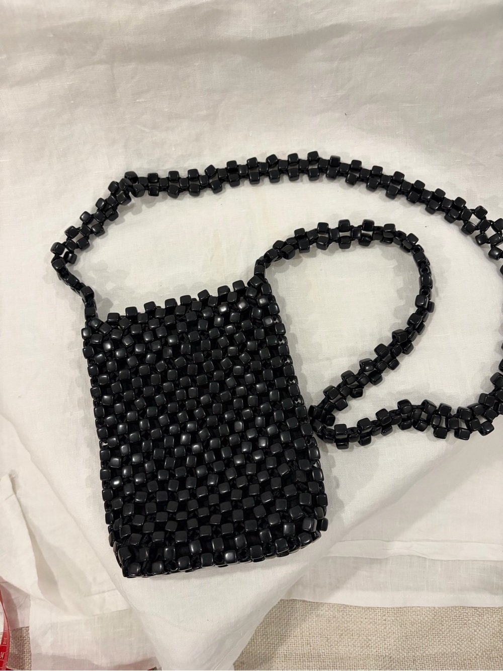 The Sak Black Beaded Crossbody Pouch